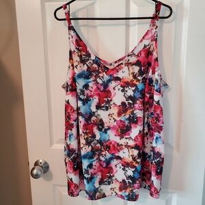 Torrid Fitted Red and Pink Sleeveless Camisole